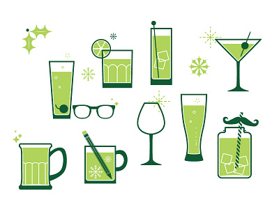 Super secret assets alcohol beverages drink holiday illustration