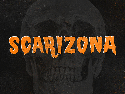 Scarizona arizona hand drawn illustration lettering scare skull type typography