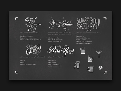 Drink Menu hand lettering lettering typeface typography