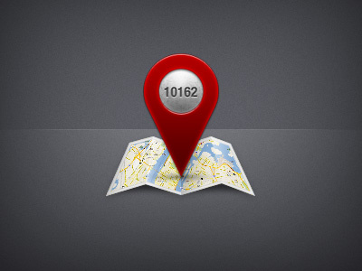 Map Icon digital illustration icon