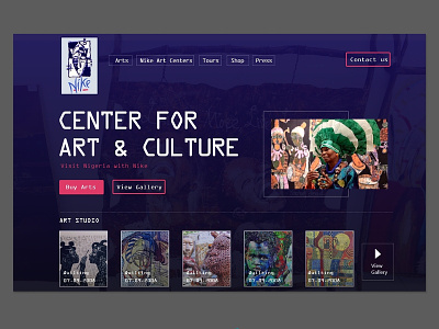 Nike Art Gallery Redesign arts design agency landingpage uidesign uiux website