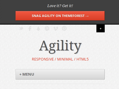 Agility - Responsive Wordpress Theme buttons minimal mobile responsive texture wordpress