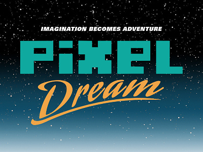 Pixel Dream Promotional Poster branding design illustration logo