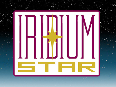 Iridium Star Promotional Poster branding design illustration logo