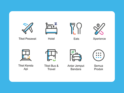 Traveloka icon redesign design flatdesign icon app illustration illustrator ui vector