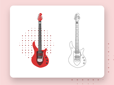 Majesty guitar branding design guitar guitarist illustrator majesty music musicman product vector art