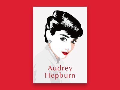 Audrey Hepburn design illustration