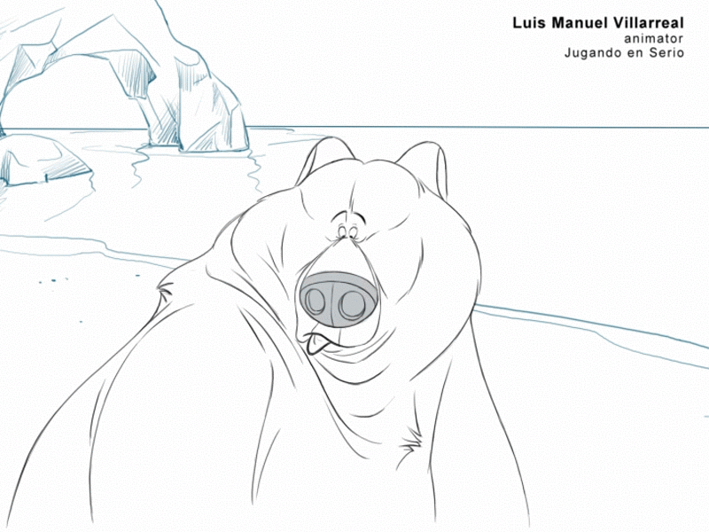 Oso Animación Luis M 2d animation animation 2d animation design bear bear animated character design diseño de personaje full animation jugandoenserio tradicional animation
