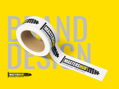 Brand Design_Master’s Hub black branding creative logo design illustration logo screw tool typography vector yellow