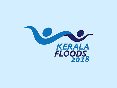 Kerala Floods Logo Design 2018 design flood icon illustration kerala logo typography