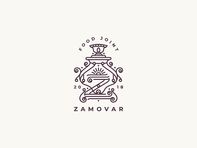 Zamovar 2018 trends cafe logo foodie logodesign sun