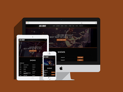 Jacob Bryant Website digital music responsive web website
