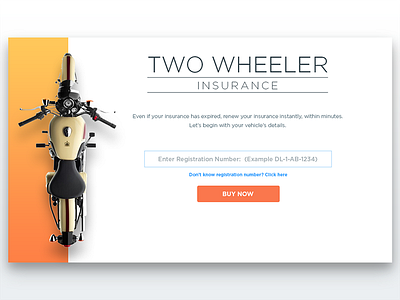 Two Wheeler Insurance Landing Page bike design insurance policybazaar reactjs two wheeler ui ux