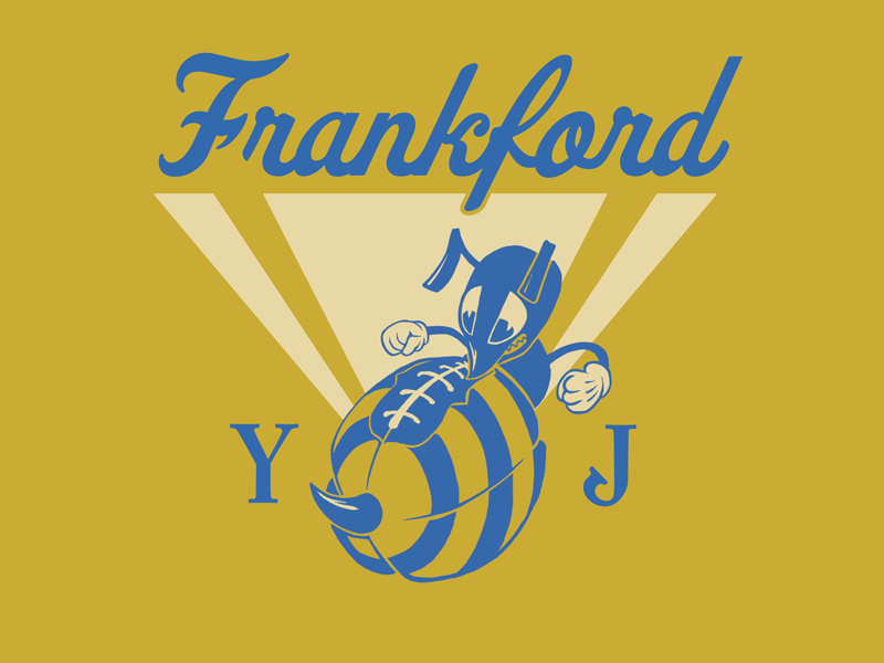 Vintage Frankford Yellow Jackets Old School Logo T-Shirt