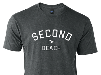 Second Beach beach classic clean illustration newport rhode island simple t shirt typography