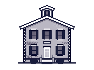 School House Logo clean illustration illustrator logo monochromatic school school house vector vintage