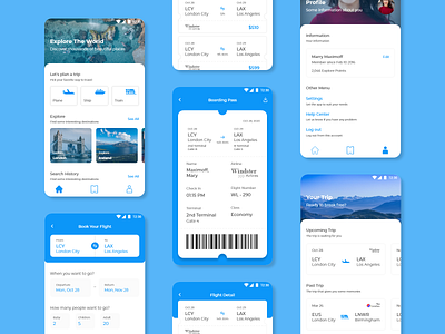 Travel App booking flat minimal mobile ticket ticket app travel travel app trip trip app ui ux vacation