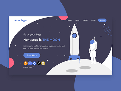 Cryptocurrency Exchange Web Landing Page