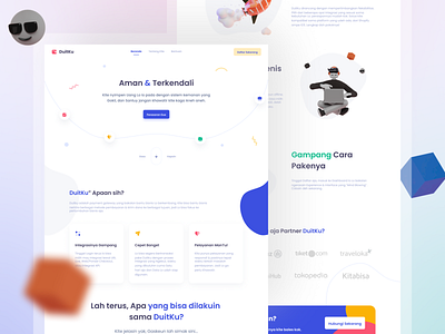 Duitku - Payment Gateway Landing Page 3d clean design landing page landing page ui modern professional ui ux web