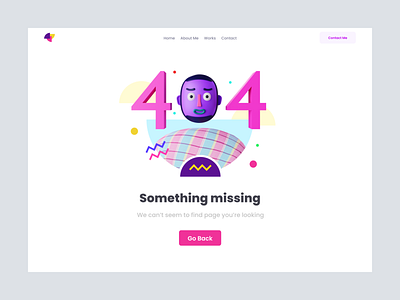 404 Page 3d 404 clean design error illustration missing modern page professional purple ui ux