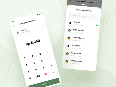 Send to Bank Account account bank bottom calculator clean design modern money professional screen screens sheet transfer ui ux withdraw withdrawal