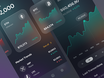 Trading Apps 3 3.0 android apps clean crypto dark design mobile modern trading ui wallet web3