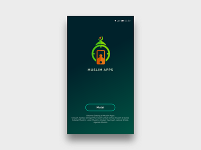 Splash Screen Muslim Apps android app green illustration logo mobile mobile app mobile app design modern muslim professional splash splash screen ui ui ux design ux web