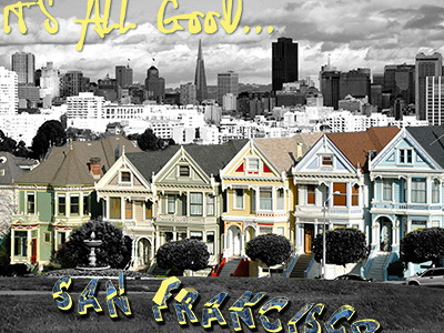 Sarah Popping Color4x3 photography photoshop postcard san francisco typography