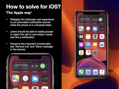 Redesigning iOS Voice Call Notifications - A Concept #2