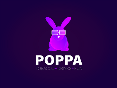 Poppa- Tobacco & Drinks Logo Design brand colors creative dribbble graphic illustraion illustrator logo logodesign logotype photoshop print purple