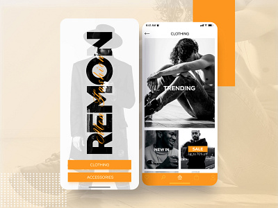 Remon - Men Fashion App app branding design dribbble graphic photoshop typography ui ux web