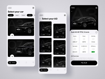 Audi Responsive Page Concept app audi black brand branding concept design dribbble graphic icon ui uidesign ux web