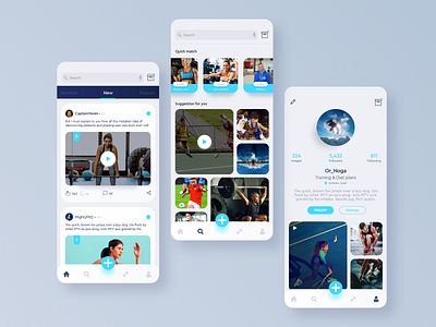 Fitty - Social Health & Work out App Design