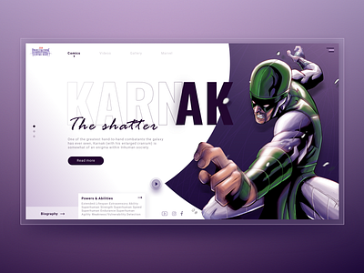 Web Header Design Concept For Karnak - Marvel