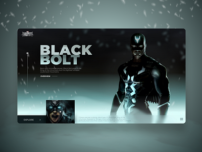 Black Bolt (Inhumans) Web design Header Concept