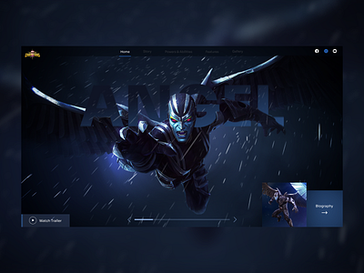 Arch Angel Header Web Page Design Concept (Contest Of Champions)