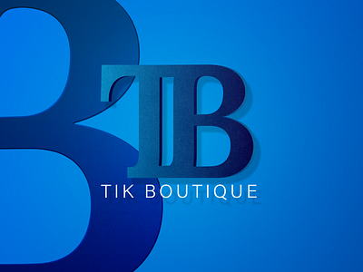 Tik Boutique- Logo Design blue brand design dribbble fashion graphic logo photoshop