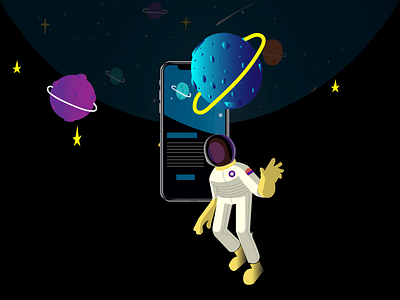 O.space abstract animal app astronaut branding digital illustration minimal moods storytale ux vector