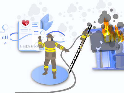 Fire fighter.Health Tracking app branding design fire firefighter health app life storytale tracking app ui ux