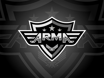 Arma Game design e sport icon initial logo