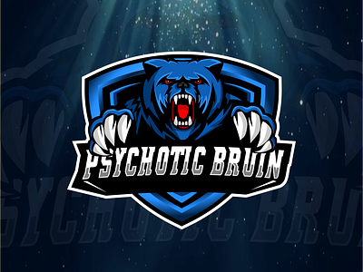 PSYCHOTIC BRUIN design e sport icon initial logo