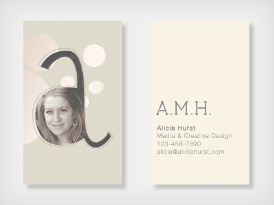 Alicia Hurst Calling Card business card calling card concept design scrap