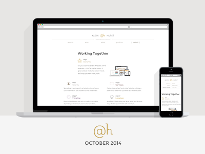 Alicia Hurst - October 2014 screenshots web design and development