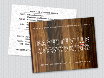 Fayetteville Coworking Postcards