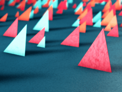 Papercraft Daily aftereffects background blue c4d daily gif loop minimal orange paper red triangle