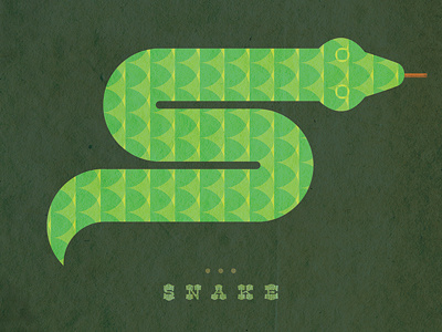 "S" is for Snake! alphabet illustration s snake type