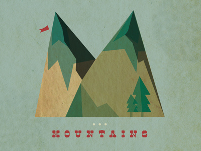"M" is for Mountain! alphabet illustration m mountain mountains type