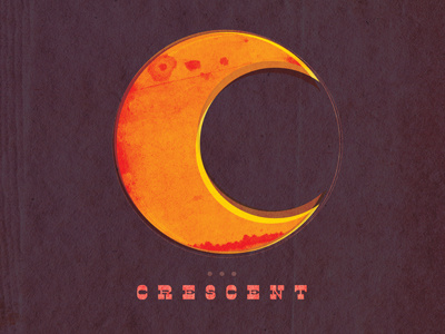 "C" is for Crescent! c crescent illustration moon type