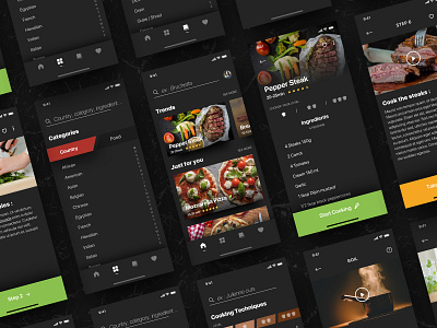 Cooking App app app concept branding design illustration iphone iphone x mobile mobile app mobile app design sketch sketch app ui ui ux ui ux design ux ux design ux process