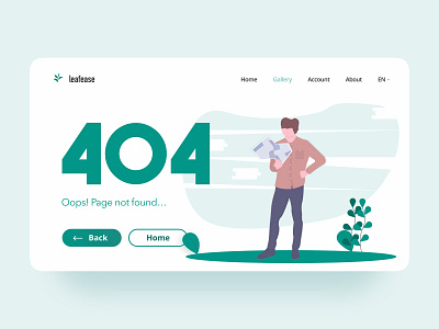 Error 404 - Page not found dailyui design illustration typography ui web